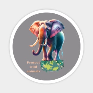 Protect wild animals Magnet